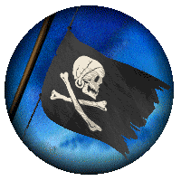 Piratenflagge wird gehisst