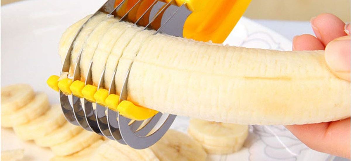 gerät schneidet banane
